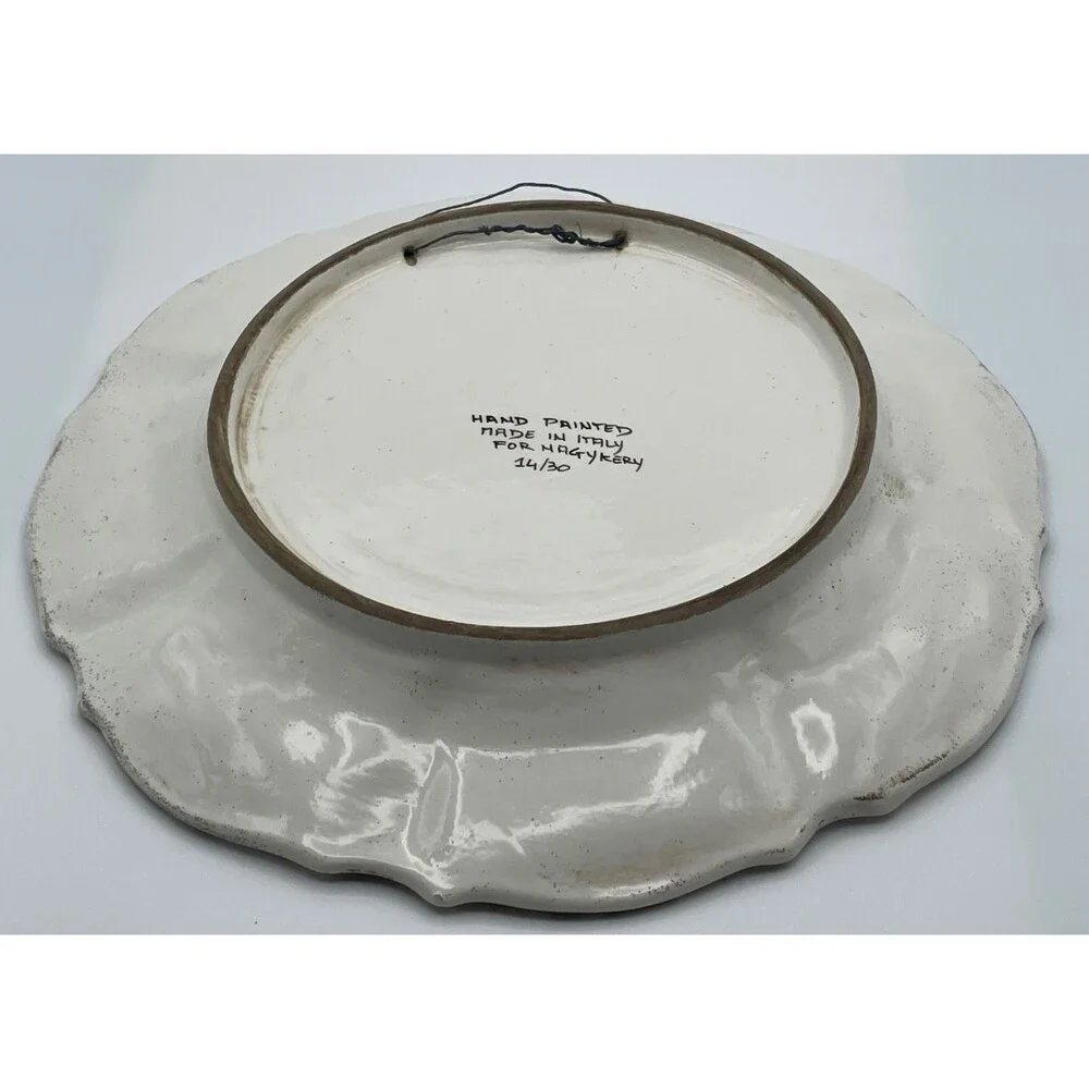 THE POTTER Italian Hand Painted Ceramic Wall Plate 12